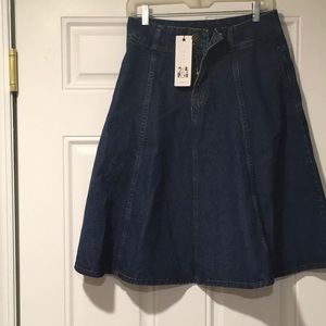 Jean A line skirt